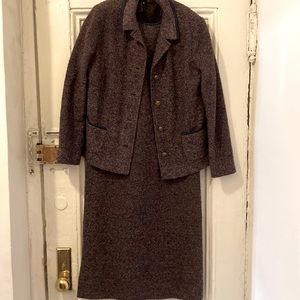 Vintage Kensington purple wool dress and jacket combo